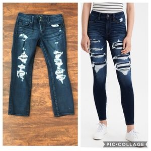 AEO 360 Super Super Stretch Artist Crop Jeans 8